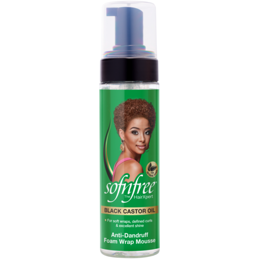 Sofn' Free - Black Castor Oil Anti-Dandruff Foam Wrap Mousse 200ml