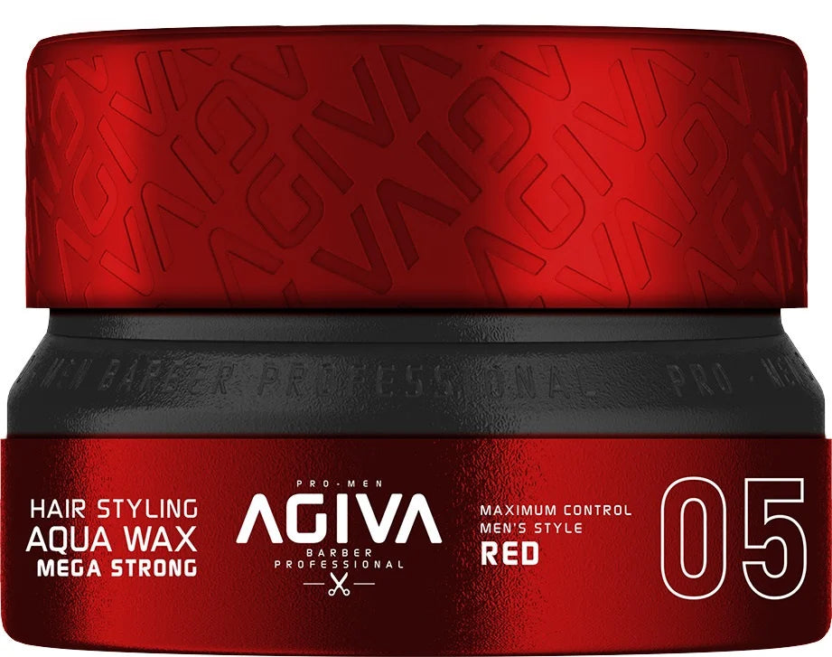 Agiva - Styling Hair Wax Aqua Mega Strong 155ml - Red #5