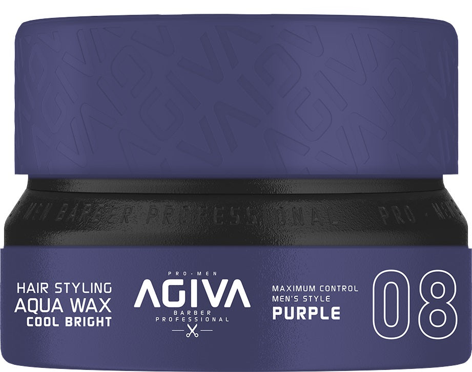 Agiva - Styling Hair Wax Cool Bright 155ml - Purple #8