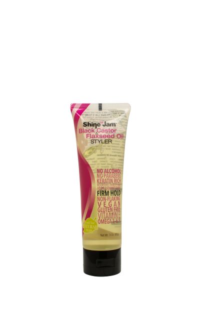 Shine 'n Jam -  Black & Castor Flaxseed Oil Styler 3oz