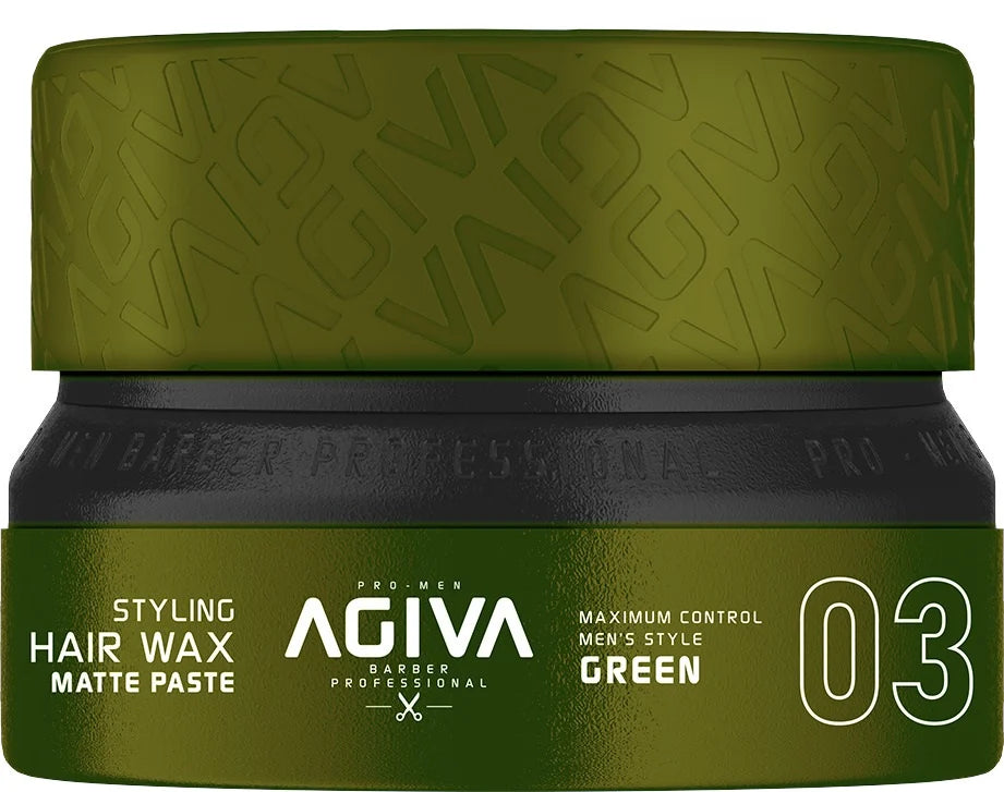 Agiva - Syling Hair Wax Matte Paste 155ml - Green #3