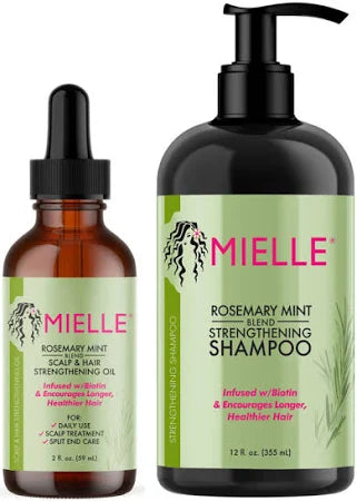 Mielle Organics -Rosemary Mint Strengthening Hair Oil and Shampoo Set