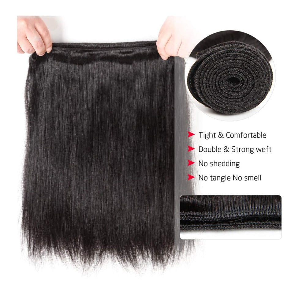 100% Brazilian Human Hair (Straight)