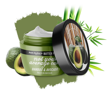 Aunt Jackie's - Butter Fusions Not Your Average Curl - Bamboo & Avocado Protein Masque 8oz