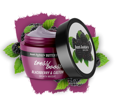 Aunt Jackie's - Butter Fusions Tress Boost - Blackberry & Castor Hair Growth Masque 8oz