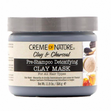 Creme Of Nature - Clay & Charcoal Pre Shampoo Detoxifying Clay Mask 11.5oz